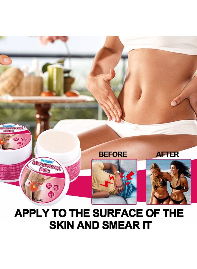 SumiFun Feminine Menstrual Care Cream, Herbal Formula, Topical Warming Massage Cream, Relieves Menstrual Cramps, Regulates Cold Uterus, Premenstrual Abdominal Care (10g)*2 - Image 2